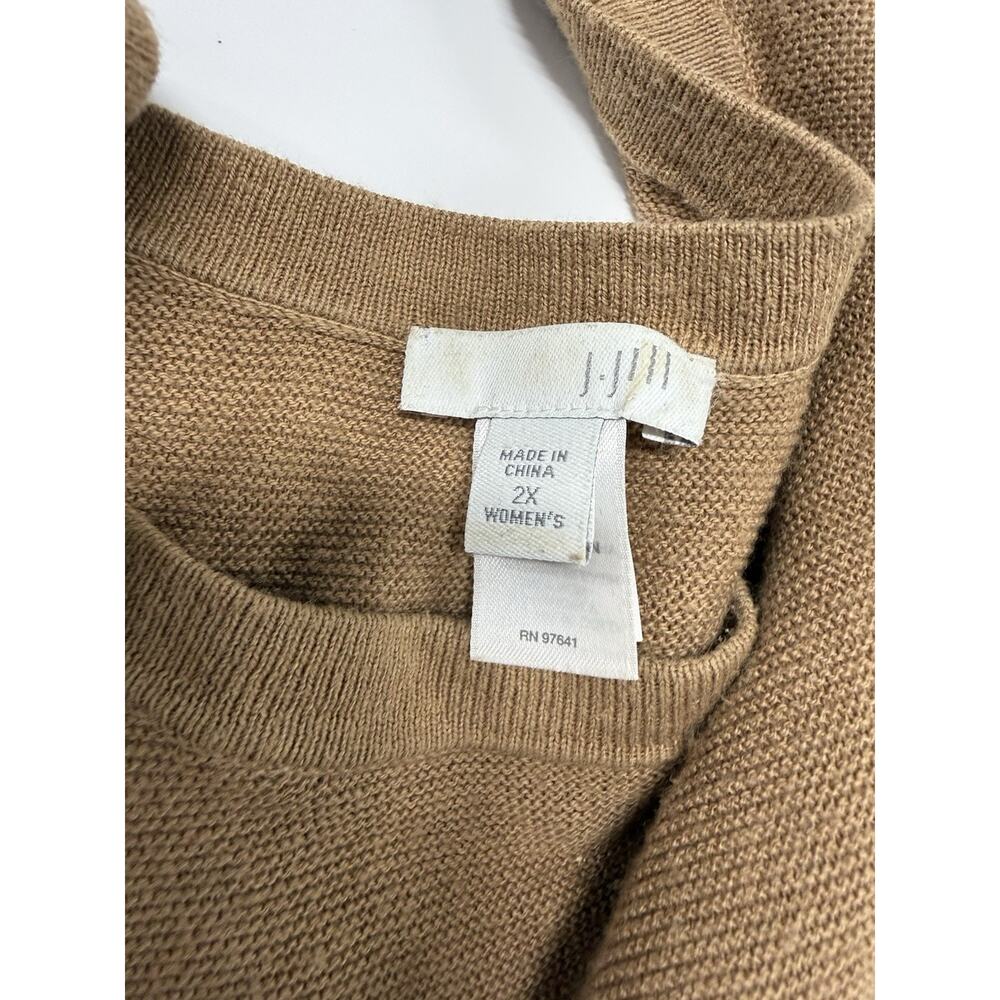 J Jill Tan Long Sleeve Sweater Knit Top Women's Plus 2X - Picture 5 of 7